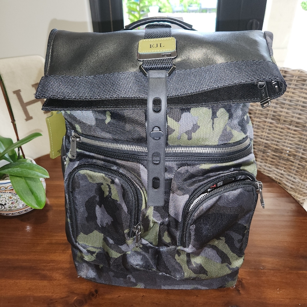 Tumi alpha bravo London roll special edition camo backpack with laptop pocket